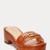 Brown Women’s Ralph Lauren Roxanne Nappa Leather Sandals Brown Women’s Ralph Lauren Roxanne Nappa Leather Sandals