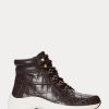 Brown Women’s Ralph Lauren Rylee Embossed Leather High-Top Sneakers Brown Women’s Ralph Lauren Rylee Embossed Leather High-Top Sneakers