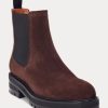 Brown Women’s Ralph Lauren Suede Lug Chelsea Boots
