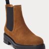 Brown Women’s Ralph Lauren Suede Lug Chelsea Boots