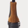 Brown Women’s Ralph Lauren Suede Lug Chelsea Boots