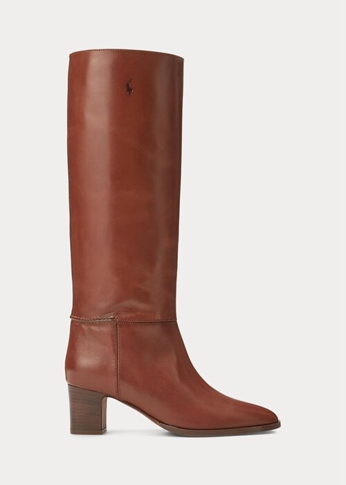 Brown Women’s Ralph Lauren Tall Calfskin Boots Brown Women’s Ralph Lauren Tall Calfskin Boots