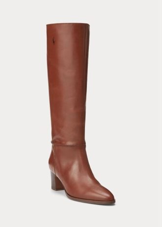 Brown Women’s Ralph Lauren Tall Calfskin Boots
