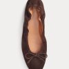 Brown Women’s Ralph Lauren The Suede Pony Ballet Flat Shoes
