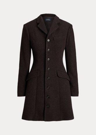 Brown Women’s Ralph Lauren Tweed Fit-and-Flare Coats