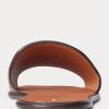 Brown Women’s Ralph Lauren Vachetta Leather Slippers