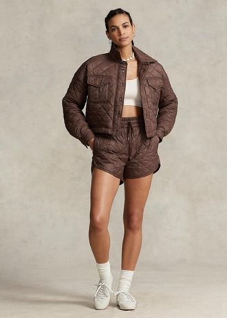 Brown Women’s Ralph Lauren Water-repellent Cropped Quilted  Jackets