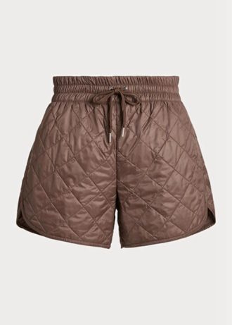 Brown Women’s Ralph Lauren Water-repellent Quilted Drawstring  Shorts