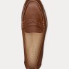 Brown Women’s Ralph Lauren Wynnie Burnished Leather Loafers