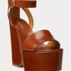 Brown Women’s Ralph Lauren Zadie Burnished Calfskin Sandals Brown Women’s Ralph Lauren Zadie Burnished Calfskin Sandals