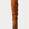 Brown Women’s Ralph Lauren Zoe Tall Sueded Calfskin Boots Brown Women’s Ralph Lauren Zoe Tall Sueded Calfskin Boots