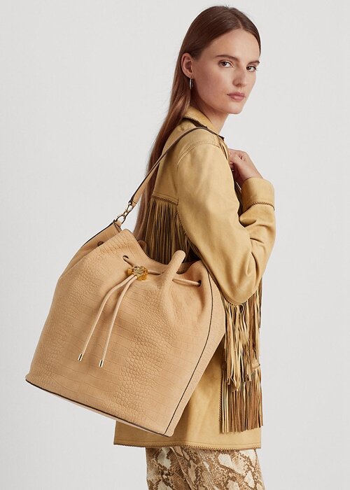 Buff Women’s Ralph Lauren Nubuck Large Andie Handbag Buff Women’s Ralph Lauren Nubuck Large Andie Handbag