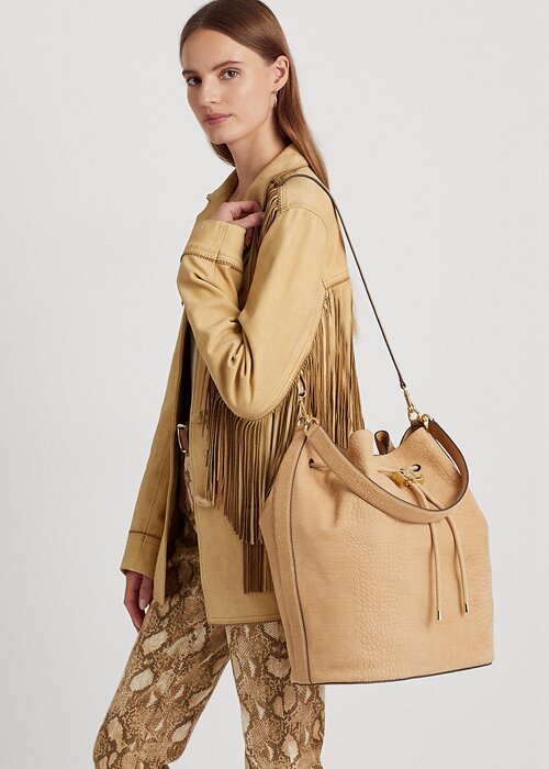 Buff Women’s Ralph Lauren Nubuck Large Andie Handbag Buff Women’s Ralph Lauren Nubuck Large Andie Handbag