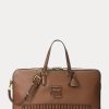 Chocolate Men’s Ralph Lauren Quilted Burnished Calfskin Duffle Bags