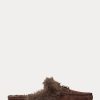 Chocolate Women’s Ralph Lauren Savanah Faux Fur-Trim Suede Flat Shoes Chocolate Women’s Ralph Lauren Savanah Faux Fur-Trim Suede Flat Shoes