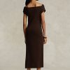 Chocolate Women’s Ralph Lauren Straight-Neck Cashmere Dress