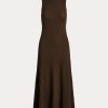 Chocolate Women’s Ralph Lauren Stretch Waffle-Knit Sleeveless Dress