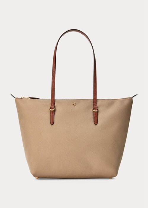 Clay Women’s Ralph Lauren Nylon Small Tote Bags Clay Women’s Ralph Lauren Nylon Small Tote Bags