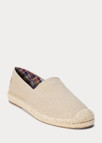 Cream Men’s Ralph Lauren Cevio Washed Canvas Espadrille