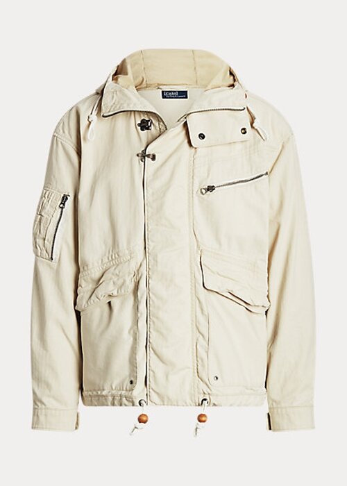 Cream Men’s Ralph Lauren Herringbone Hooded Jackets Cream Men’s Ralph Lauren Herringbone Hooded Jackets