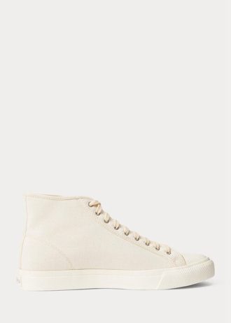 Cream Men’s Ralph Lauren Mayport Canvas Sneakers