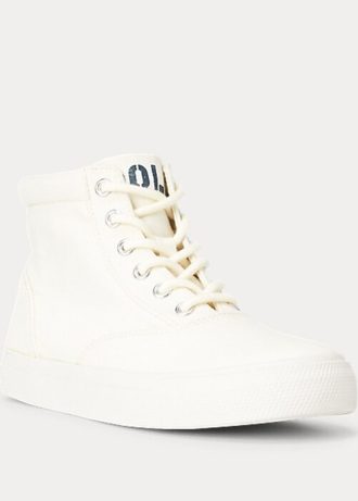 Cream Women’s Ralph Lauren Bryn High-Top Sneakers
