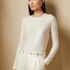 Cream Women’s Ralph Lauren Cashmere Crewneck Sweaters