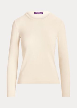 Cream Women’s Ralph Lauren Cashmere Crewneck Sweaters