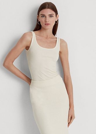 Cream Women’s Ralph Lauren Cotton-Blend Tanks