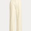 Cream Women’s Ralph Lauren Double-Faced Stretch Cotton Ankle Pants
