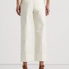 Cream Women’s Ralph Lauren Double-Faced Stretch Cotton Ankle Pants