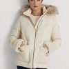 Cream Women’s Ralph Lauren Faux Fur-Trim Down Coats Cream Women’s Ralph Lauren Faux Fur-Trim Down Coats