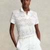 Cream Women’s Ralph Lauren Geometric-Lace Polo Shirts Cream Women’s Ralph Lauren Geometric-Lace Polo Shirts
