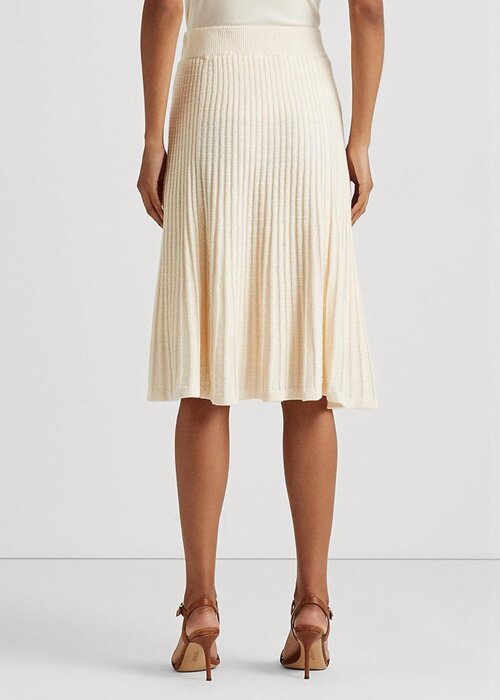 Cream Women’s Ralph Lauren Linen-cotton Knit Skirts Cream Women’s Ralph Lauren Linen-cotton Knit Skirts