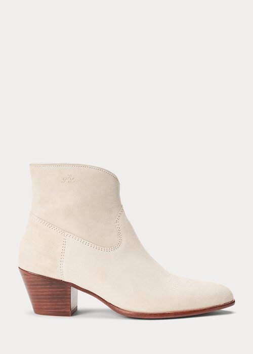 Cream Women’s Ralph Lauren Lucille Calfskin-Suede Boots Cream Women’s Ralph Lauren Lucille Calfskin-Suede Boots