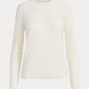 Cream Women’s Ralph Lauren Merino Wool Crewneck Sweaters
