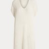 Cream Women’s Ralph Lauren Open-Stitch Merino Wool Tunic Sweaters
