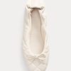 Cream Women’s Ralph Lauren Quilted Lambskin Ballet Flat Shoes Cream Women’s Ralph Lauren Quilted Lambskin Ballet Flat Shoes