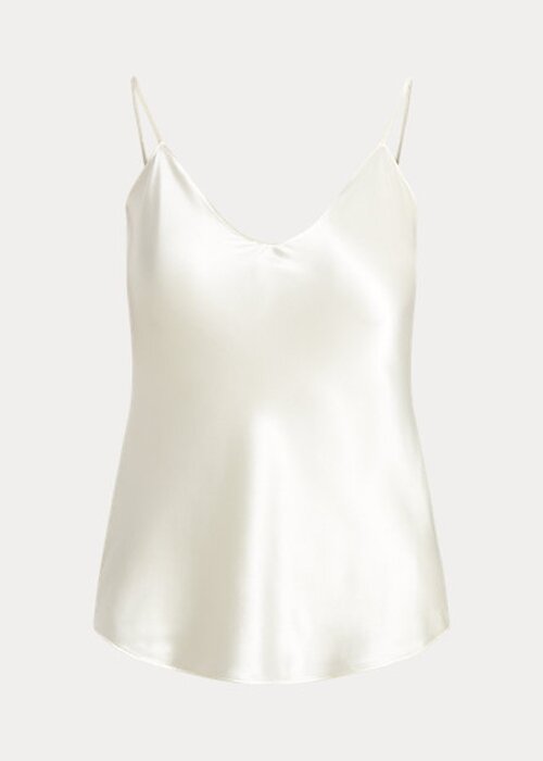 Cream Women’s Ralph Lauren Silk Camisole Tops Cream Women’s Ralph Lauren Silk Camisole Tops