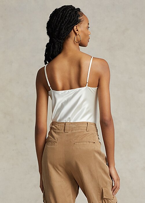 Cream Women’s Ralph Lauren Silk Camisole Tops Cream Women’s Ralph Lauren Silk Camisole Tops