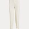 Cream Women’s Ralph Lauren Stretch Cady Tapered Pants Cream Women’s Ralph Lauren Stretch Cady Tapered Pants