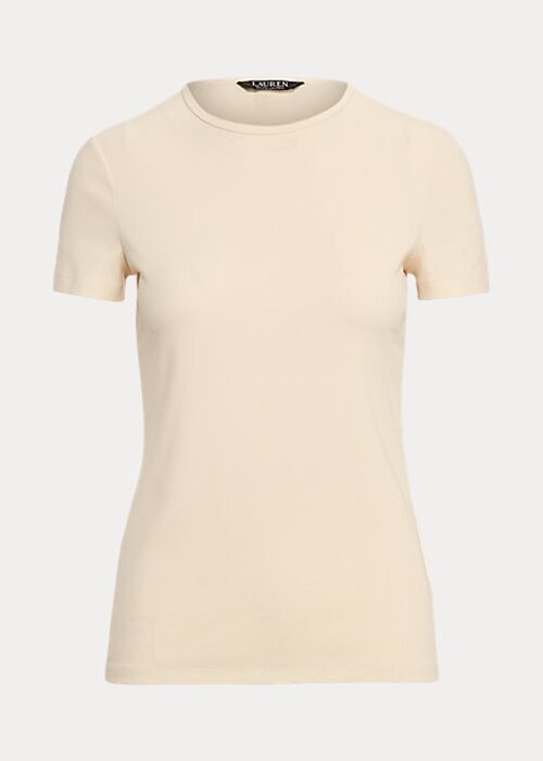 Cream Women’s Ralph Lauren Stretch Cotton T Shirts Cream Women’s Ralph Lauren Stretch Cotton T Shirts