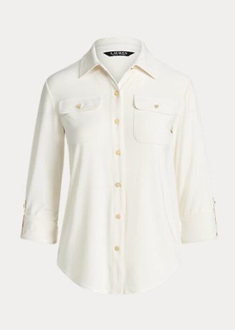 Cream Women’s Ralph Lauren Stretch Jersey Shirts