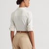 Cream Women’s Ralph Lauren Stretch Jersey Shirts Cream Women’s Ralph Lauren Stretch Jersey Shirts