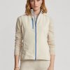 Cream Women’s Ralph Lauren Terry Sleeveless Full-Zip Vest