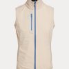 Cream Women’s Ralph Lauren Terry Sleeveless Full-Zip Vest