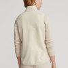 Cream Women’s Ralph Lauren Terry Sleeveless Full-Zip Vest