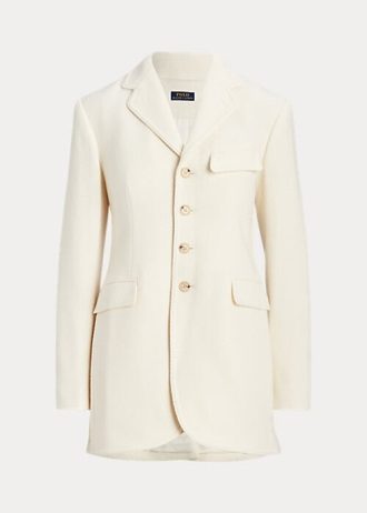 Cream Women’s Ralph Lauren Wool-Blend Herringbone- Jackets