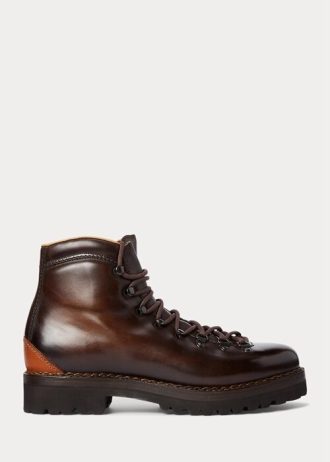Dark Brown Men’s Ralph Lauren Darrow Calfskin Boots