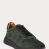 Dark Green Men’s Ralph Lauren Ethan Calf-Suede Sneakers Dark Green Men’s Ralph Lauren Ethan Calf-Suede Sneakers